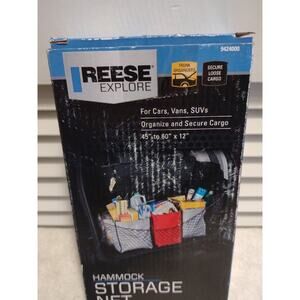 Reese Explore car van SUV trunk organizer hammock cargo storage net 60" x12"